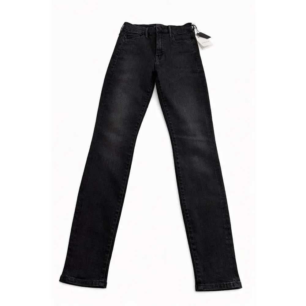 NWT Mother High Waisted Looker Black Hawk Denim Jeans Size 25 New